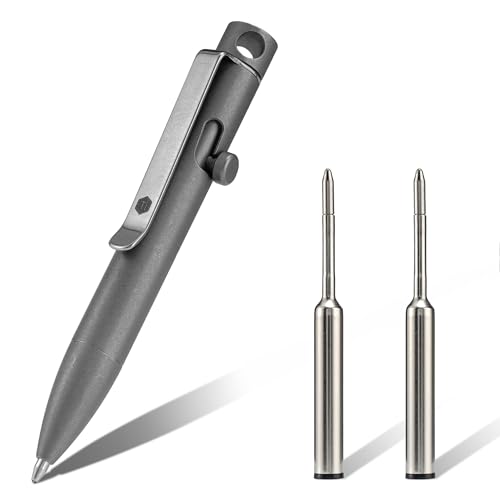 KeyUnity KP05SW Kugelschreiber aus Titanlegierung mit Clip, einziehbarer EDC-Taschenstift aus Metall für den täglichen Gebrauch von KeyUnity