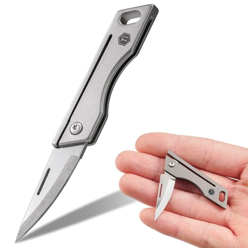 KeyUnity Mini-EDC-Messer – Kompaktes Titan-Klappmesser mit Schlüsselloch, perfekt für Alltag und Outdoor (MK-KK06) von KeyUnity