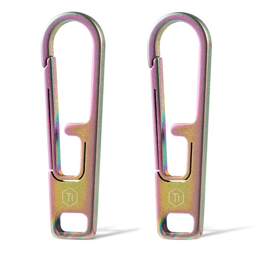 KeyUnity Reißverschluss Zipper,2 Stück Reisverschluss Reparatur Set,Titanium Zipper Pull Fixer für Reparatur Set Universal,Koffer,Jackenrucksäcke (Mehrfarbig) von KeyUnity