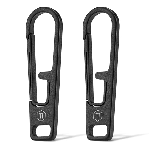 KeyUnity Reißverschluss Zipper,2 Stück Reisverschluss Reparatur Set,Titanium Zipper Pull Fixer für Reparatur Set Universal,Koffer,Jackenrucksäcke (Schwarz) von KeyUnity