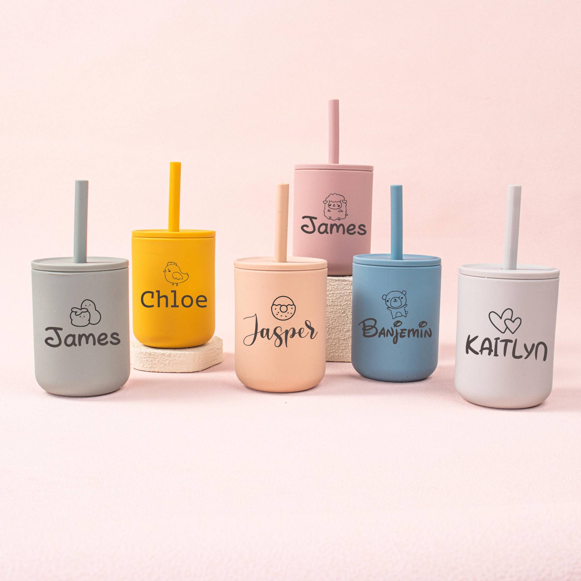 Personalized Name Silicone Straw Sippy Cup, Engraved Non-Spill Toddler Training Cup 210Ml, 1St Birthday Gift, Toddler Tumbler With Straw Personalized Name Silicone Straw Sippy Cup, Engraved Non-Spill Toddler Training Cup 210Ml, 1St Birthday Gift, Toddler Tumbler With Straw von KeychainGeschenke