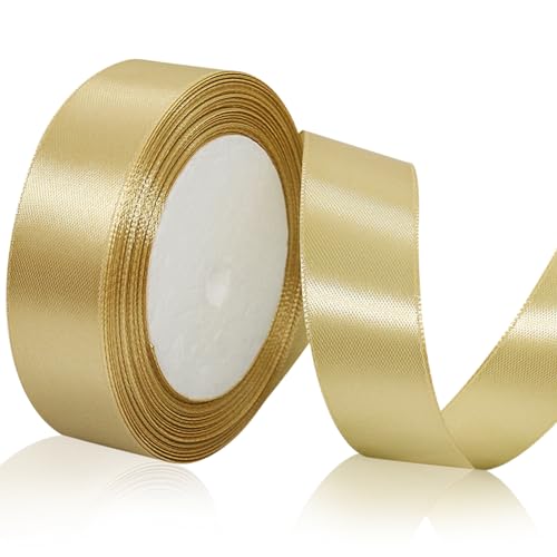 Geschenkband Gold, Satinband Gold 25mmx 22 m,Geschenkband Breit Schleifenband Gold Band Geschenkbänder,Schleifenband Stoffband Bänder Für Weihnachten Hochzeit Valentinstag Geschenkverpackung Geschenkband Gold, Satinband Gold 25mmx 22 m,Geschenkband Breit Schleifenband Gold Band Geschenkbänder,Schleifenband Stoffband Bänder Für Weihnachten Hochzeit Valentinstag Geschenkverpackung von Keyoung