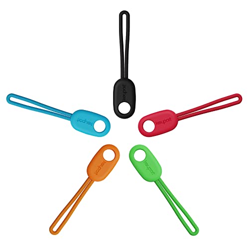 Keyport ParaPull 5er-Pack (farbig) Premium Nylon Paracord Zipper Pulls | Heavy Duty Zipper Pull Ersatz für Rucksäcke, Taschen, Stiefel, Jacken, Geldbörsen & mehr | Universal Zipper Extender | von Keyport