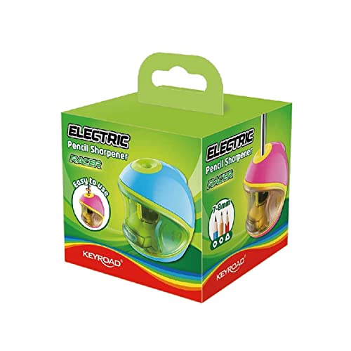 Keyroad Bleistiftspitzer Elektrisch 1 Stück für Kindergarten Vorschule und Schule, KR971783, Blau/ Rosa (sortiert) Keyroad Bleistiftspitzer Elektrisch 1 Stück für Kindergarten Vorschule und Schule, KR971783, Blau/ Rosa (sortiert) von Keyroad