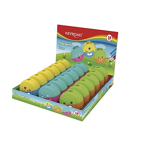 KEYROAD Ergonomischer Doppel-Anspitzer SPEEDY SNAIL / 18 Stück/Klingen aus Stahl/von Bleistiften und Buntstiften/Für Kindergarten Vorschule und Schule/Sharpener Spitzer KEYROAD Ergonomischer Doppel-Anspitzer SPEEDY SNAIL / 18 Stück/Klingen aus Stahl/von Bleistiften und Buntstiften/Für Kindergarten Vorschule und Schule/Sharpener Spitzer von Keyroad