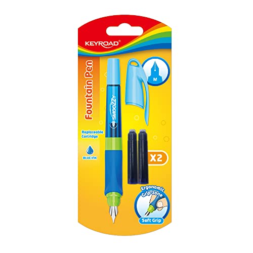Keyroad Ergonomischer Füllfederhalter SMOOZZY WRITER - M/Schreibfarbe Blau/im Lieferumfang 2 Patronen mit blauer Tinte/Rutschfest Gummierte Griffstück/Mischfarben, keine Auswahl möglich Keyroad Ergonomischer Füllfederhalter SMOOZZY WRITER - M/Schreibfarbe Blau/im Lieferumfang 2 Patronen mit blauer Tinte/Rutschfest Gummierte Griffstück/Mischfarben, keine Auswahl möglich von Keyroad