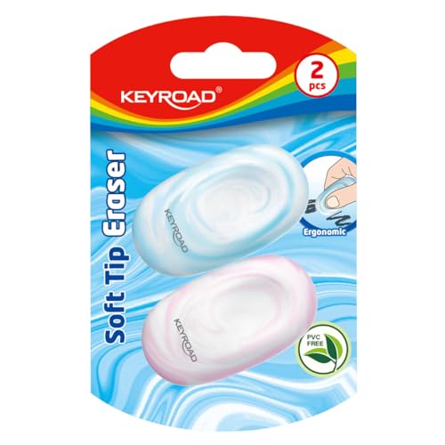 Keyroad Radiergummi für Kinder, Weich, 2 Stück Radiergummi Lustig, Blister, Farbmix Erasers for Kids Keyroad Radiergummi für Kinder, Weich, 2 Stück Radiergummi Lustig, Blister, Farbmix Erasers for Kids von Keyroad