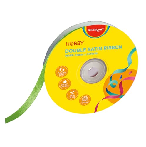 Keyroad Satinband Geschenkband / 12 x 22 mm/ 86m / Satinband Auf Spule, Grün/Band, Dekoband Doppelt, Satin, Schleifenband Keyroad Satinband Geschenkband / 12 x 22 mm/ 86m / Satinband Auf Spule, Grün/Band, Dekoband Doppelt, Satin, Schleifenband von Keyroad