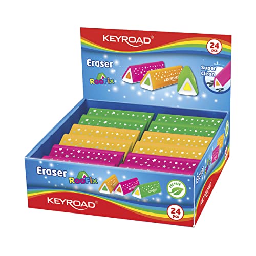 Keyroad Universal-Radiergummi 24 Stck. Roofix Dreieckig/verpackt im Display/Mischfarben/aus Thermoplastischem Gummi Höchster Qualität/Kinder Kleine Lustige Radiergummi Keyroad Universal-Radiergummi 24 Stck. Roofix Dreieckig/verpackt im Display/Mischfarben/aus Thermoplastischem Gummi Höchster Qualität/Kinder Kleine Lustige Radiergummi von Keyroad