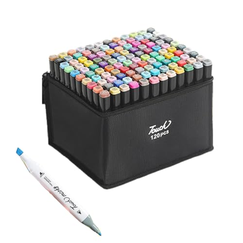 120 Farben Doppelspitzen MarkierungsstifteSet, Modell Von Markern Mit Feiner Spitze Und Pinselspitze, Farbmarker, Malmarkierungsstift Für Erwachsene Künstler Zum Ausmalen, Zeichnen, Skizzieren 120 Farben Doppelspitzen MarkierungsstifteSet, Modell Von Markern Mit Feiner Spitze Und Pinselspitze, Farbmarker, Malmarkierungsstift Für Erwachsene Künstler Zum Ausmalen, Zeichnen, Skizzieren von Keyubria