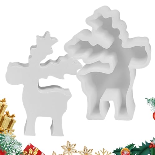 Keyubria Weihnachts Hirsch Kerzenform, Silikon Gießform Weihnachten Elch, Kerzenform, Bastelarbeiten, Desserts, Seife, Ton Keyubria Weihnachts Hirsch Kerzenform, Silikon Gießform Weihnachten Elch, Kerzenform, Bastelarbeiten, Desserts, Seife, Ton von Keyubria