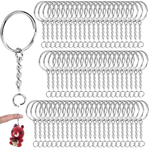 Kezidhp 80 Stück 25mm Schlüsselring mit Kette, Schlüsselanhänger Selber Machen, Rostfreies Metall Keychain, für Schlüssel Handwerk DIY Schmuckherstellung Kezidhp 80 Stück 25mm Schlüsselring mit Kette, Schlüsselanhänger Selber Machen, Rostfreies Metall Keychain, für Schlüssel Handwerk DIY Schmuckherstellung von Kezidhp