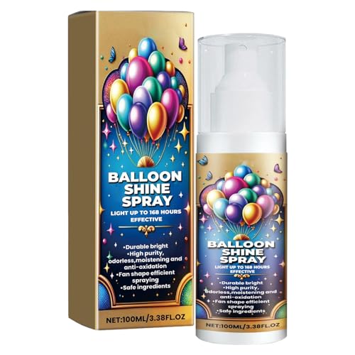 Kezvmhy Balloon Glow Spray, Long Lasting Glow Ballonspray | Glänzendes Ballonspray 100ml Ballon Shining Spray | Hochglanz Ballonspray in Minuten mit elegantem Hochglanz-Finish, Halloween, Geburtstag Kezvmhy Balloon Glow Spray, Long Lasting Glow Ballonspray | Glänzendes Ballonspray 100ml Ballon Shining Spray | Hochglanz Ballonspray in Minuten mit elegantem Hochglanz-Finish, Halloween, Geburtstag von Kezvmhy