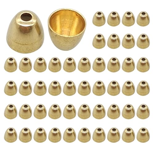 Kezvmhy Messing Kegelkopf Flyhead Perlen 50 Kegelkopfperlen mit Kegelkopfschlitzen 3 Größen Fliegenbindematerial für tiefes Sinken Fliegenbinden Perlen für Luftschlangen und Köder Kezvmhy Messing Kegelkopf Flyhead Perlen 50 Kegelkopfperlen mit Kegelkopfschlitzen 3 Größen Fliegenbindematerial für tiefes Sinken Fliegenbinden Perlen für Luftschlangen und Köder von Kezvmhy