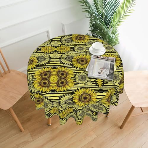 Bees Sunflowe Tischdecke, Tischdecke, Dekoration, Küche, Esszimmer, Buffet, Partys, Camping, 152,4 cm Bees Sunflowe Tischdecke, Tischdecke, Dekoration, Küche, Esszimmer, Buffet, Partys, Camping, 152,4 cm von Kfjghhl