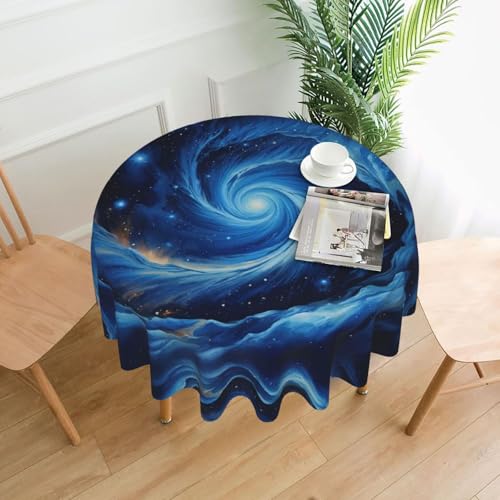 Blaue Galaxie-Tischdecke, 152,4 cm, Dekoration, Küche, Esszimmer, Buffet, Partys, Camping Blaue Galaxie-Tischdecke, 152,4 cm, Dekoration, Küche, Esszimmer, Buffet, Partys, Camping von Kfjghhl