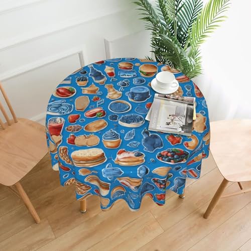 Blue Food02 Tischdecke, Tischdecke, Dekoration, Küche, Esszimmer, Buffet, Partys, Camping, 152,4 cm von Kfjghhl