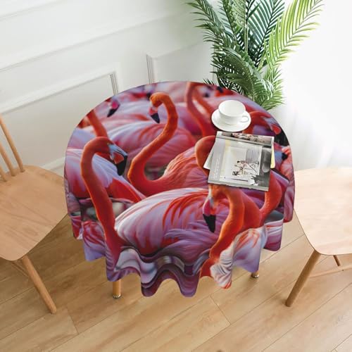 Flamingo-Tischdecke, 152,4 cm, Dekoration, Küche, Esszimmer, Buffet, Partys, Camping Flamingo-Tischdecke, 152,4 cm, Dekoration, Küche, Esszimmer, Buffet, Partys, Camping von Kfjghhl