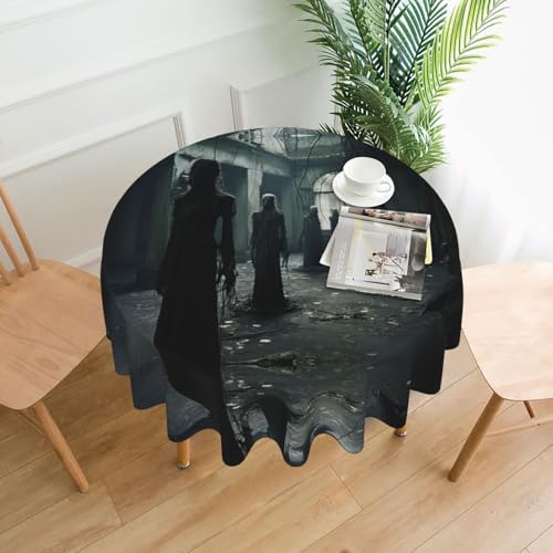 Haunted Mansions Tischdecke, Tischdecke, Dekoration, Küche, Esszimmer, Buffet, Partys, Camping, 152,4 cm Haunted Mansions Tischdecke, Tischdecke, Dekoration, Küche, Esszimmer, Buffet, Partys, Camping, 152,4 cm von Kfjghhl
