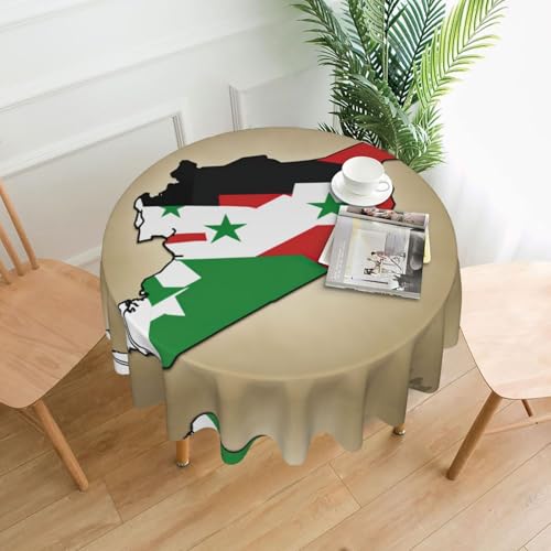 Map01 Tischdecke, Motiv: Flagge Syrien, Arabische Republik, 152,4 cm, Dekoration, Küche, Esszimmer, Buffet, Partys, Camping Map01 Tischdecke, Motiv: Flagge Syrien, Arabische Republik, 152,4 cm, Dekoration, Küche, Esszimmer, Buffet, Partys, Camping von Kfjghhl