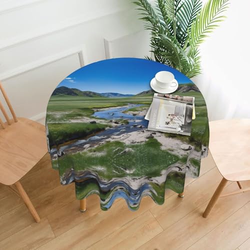 Natürliche Tischdecke, 152,4 cm, Dekoration, Küche, Esszimmer, Buffet, Partys, Camping Natürliche Tischdecke, 152,4 cm, Dekoration, Küche, Esszimmer, Buffet, Partys, Camping von Kfjghhl