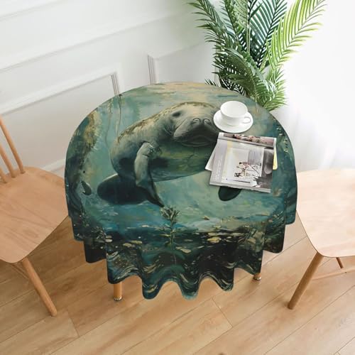 Seekuh Tiere Tisch 152,4 cm Tischdecke Tischdecke Dekoration Küche Abendessen Buffet Partys Camping Seekuh Tiere Tisch 152,4 cm Tischdecke Tischdecke Dekoration Küche Abendessen Buffet Partys Camping von Kfjghhl