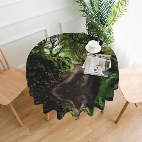 Tischdecke, Motiv: Dunkle Hecken, Nordirland, 152,4 cm, Dekoration, Küche, Esszimmer, Buffet, Partys, Camping Tischdecke, Motiv: Dunkle Hecken, Nordirland, 152,4 cm, Dekoration, Küche, Esszimmer, Buffet, Partys, Camping von Kfjghhl