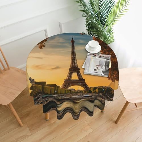 Tischdecke, Motiv: Eiffelturm, Paris, Herbst, 152,4 cm, Dekoration, Küche, Esszimmer, Buffet, Partys, Camping Tischdecke, Motiv: Eiffelturm, Paris, Herbst, 152,4 cm, Dekoration, Küche, Esszimmer, Buffet, Partys, Camping von Kfjghhl