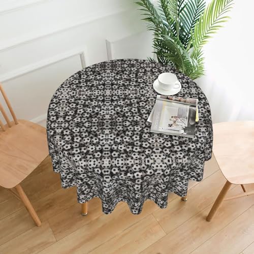 Tischdecke, Motiv: Fußball-Meereser, 152,4 cm, Dekoration, Küche, Esszimmer, Buffet, Partys, Camping Tischdecke, Motiv: Fußball-Meereser, 152,4 cm, Dekoration, Küche, Esszimmer, Buffet, Partys, Camping von Kfjghhl