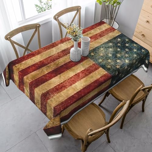 Tischdecke, waschbar, quadratisch, knitterfrei, antimadierend, für Küche, Esszimmer von Kfjghhl