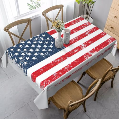 Tischdecke, waschbar, quadratisch, knitterfrei, antimadierend, für Küche, Esszimmer von Kfjghhl