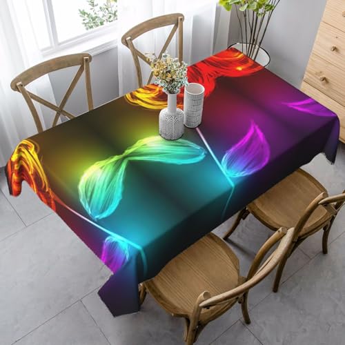 Tischdecke, waschbar, quadratisch, knitterfrei, antimadierend, für Küche, Esszimmer von Kfjghhl