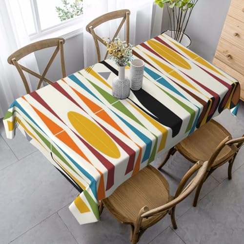 Tischdecke, waschbar, quadratisch, knitterfrei, antimadierend, für Küche, Esszimmer von Kfjghhl