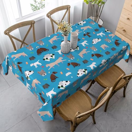 Tischdecke, waschbar, quadratisch, knitterfrei, antimadierend, für Küche, Esszimmer von Kfjghhl
