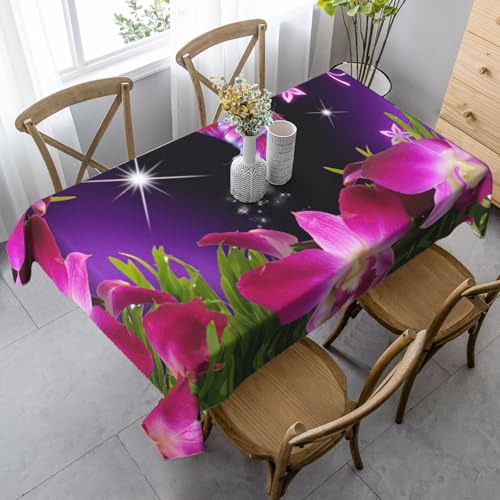 Tischdecke, waschbar, quadratisch, knitterfrei, antimadierend, für Küche, Esszimmer von Kfjghhl