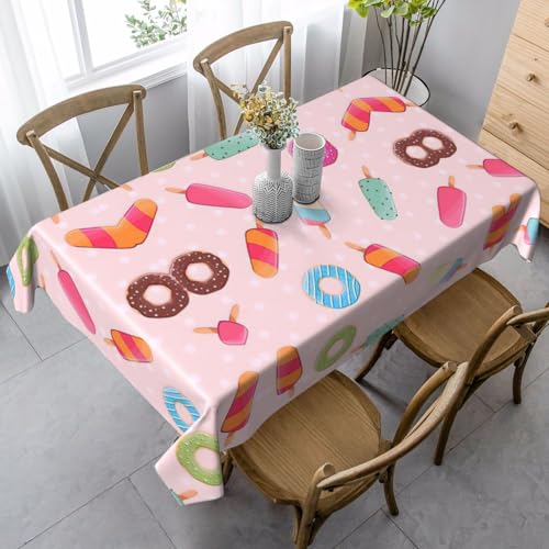 Tischdecke, waschbar, quadratisch, knitterfrei, antimadierend, für Küche, Esszimmer von Kfjghhl