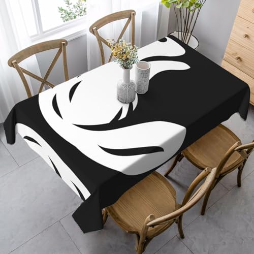 Tischdecke, waschbar, quadratisch, knitterfrei, antimadierend, für Küche, Esszimmer von Kfjghhl