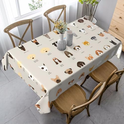 Tischdecke, waschbar, quadratisch, knitterfrei, antimadierend, für Küche, Esszimmer von Kfjghhl