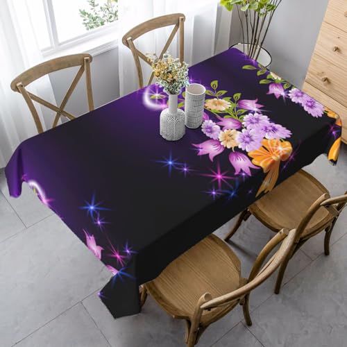Tischdecke, waschbar, quadratisch, knitterfrei, antimadierend, für Küche, Esszimmer von Kfjghhl