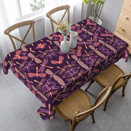 Tischdecke, waschbar, quadratisch, knitterfrei, antimadierend, für Küche, Esszimmer von Kfjghhl