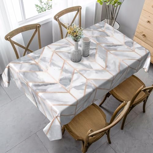 Tischdecke, waschbar, quadratisch, knitterfrei, antimadierend, für Küche, Esszimmer von Kfjghhl