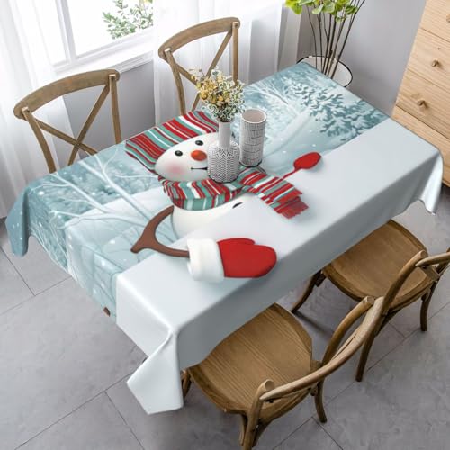 Tischdecke, waschbar, quadratisch, knitterfrei, antimadierend, für Küche, Esszimmer von Kfjghhl