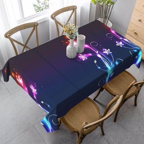 Tischdecke, waschbar, quadratisch, knitterfrei, antimadierend, für Küche, Esszimmer von Kfjghhl