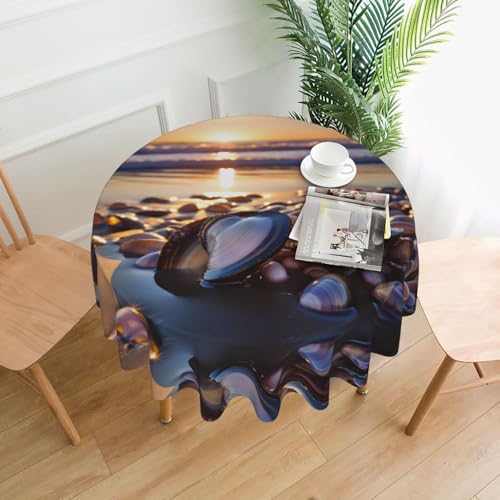 Tischdecke mit Meeresmuscheln, 152,4 cm, Dekoration, Küche, Esszimmer, Buffet, Partys, Camping, 152,4 cm Tischdecke mit Meeresmuscheln, 152,4 cm, Dekoration, Küche, Esszimmer, Buffet, Partys, Camping, 152,4 cm von Kfjghhl