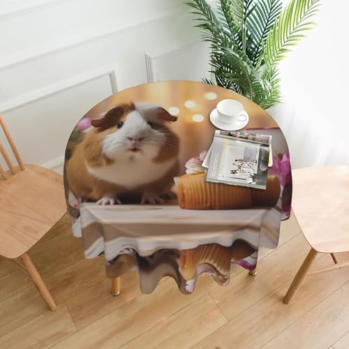 Tischdecke mit Meerschweinchen und Cupcakes, 152,4 cm, Dekoration, Küche, Esszimmer, Buffet, Partys, Camping von Kfjghhl