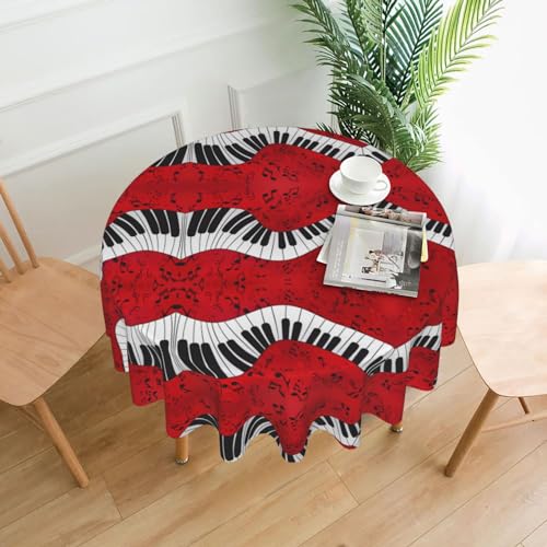 Tischdecke mit Musiknoten, Klaviertisch, 152,4 cm, Dekoration, Küche, Esszimmer, Buffet, Partys, Camping Tischdecke mit Musiknoten, Klaviertisch, 152,4 cm, Dekoration, Küche, Esszimmer, Buffet, Partys, Camping von Kfjghhl