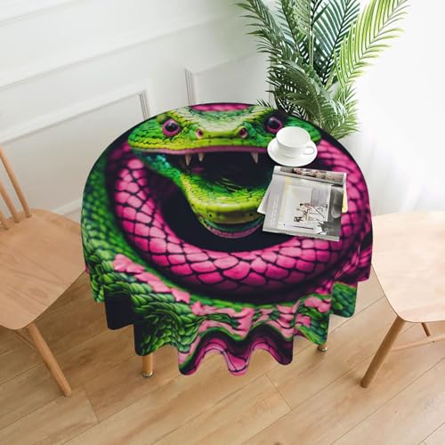 Tischdecke mit Schlangenmuster, 152,4 cm, Grün, Dekoration, Küche, Esszimmer, Buffet, Partys, Camping Tischdecke mit Schlangenmuster, 152,4 cm, Grün, Dekoration, Küche, Esszimmer, Buffet, Partys, Camping von Kfjghhl