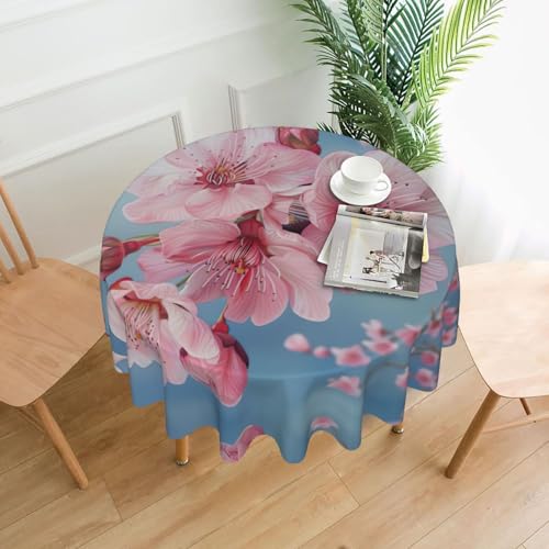 Tischdecke mit japanischen Kirschblumen, 152,4 cm, Dekoration, Küche, Esszimmer, Buffet, Partys, Camping Tischdecke mit japanischen Kirschblumen, 152,4 cm, Dekoration, Küche, Esszimmer, Buffet, Partys, Camping von Kfjghhl
