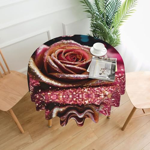Tischdecke mit rosa Rosen, 152,4 cm, Dekoration, Küche, Esszimmer, Buffet, Partys, Camping von Kfjghhl