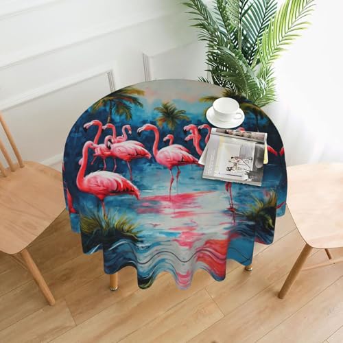 Tischdecke mit vielen Flamingos, 152,4 cm, Tischdecke, Dekoration, Küche, Esszimmer, Buffet, Partys, Camping von Kfjghhl
